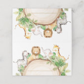 ジャングル動物1st誕生日ベビーシャワー緑 プレイスカード (外部開封)