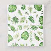 ジャングル動物1st誕生日ベビーシャワー緑 プレイスカード (内部開封)