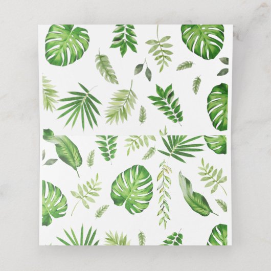 ジャングル動物1st誕生日ベビーシャワー緑 プレイスカード (内部開封)