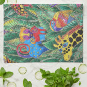 ジャングル動物 キッチンタオル (折り畳み)