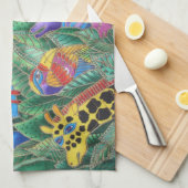 ジャングル動物 キッチンタオル (四つ折り)