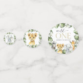 ジャングル動物,サファリ,ワイルドワン,最初の誕生日 コンフェッティ (裏面)