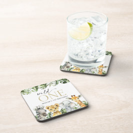 ジャングル動物，サファリ，ワイルドワン，最初の誕生日 コースター