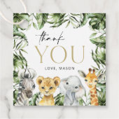 ジャングル動物,サファリ,ワイルドワン,最初の誕生日 フェイバータグ (正面)