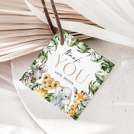 ジャングル動物，サファリ，ワイルドワン，最初の誕生日 フェイバータグ