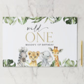 ジャングル動物，サファリ，ワイルドワン，最初の誕生日 ペーパーパッド (インサイチュ)