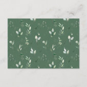 ジャングル動物,サファリ,花,おむつラッフル エンクロージャーカード (裏面)