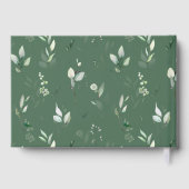 ジャングル動物，サファリ，花，最初の誕生日 ゲストブック (裏面)