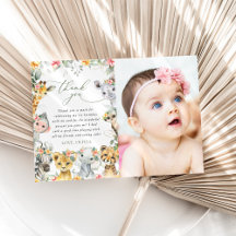 ジャングル動物，サファリ，花，最初の誕生日