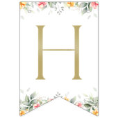 ジャングル動物，サファリ，花，最初の誕生日 バンティングフラッグ (第2の旗)