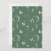 ジャングル動物，サファリ，花，最初の誕生日 招待状 (裏面)