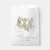 ジャングル動物，サファリ，花，赤ちゃんシャワー フェイバーバッグ (正面)