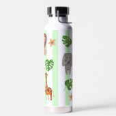 ジャングル動物:トール銅真空インス ウォーターボトル (左面)
