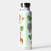 ジャングル動物:トール銅真空インス ウォーターボトル (右面)
