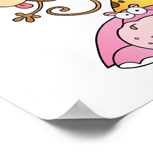 ジャングル動物 ポスター (角)