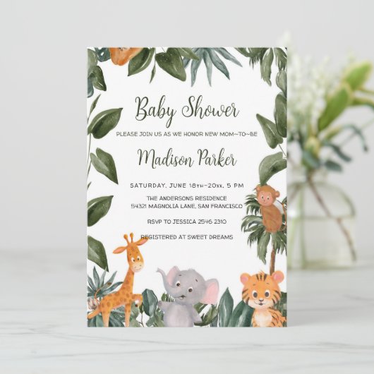 ジャングル動物 招待状 (スタンド正面)