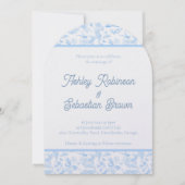 ジャングル名門私立校風のチノイスリートイレ結婚式招待状 招待状 (正面)