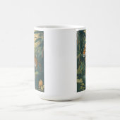 ジャングル威厳のあるワイルドライフエレガントアートの虎 コーヒーマグカップ (中央)