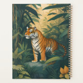 ジャングル威厳のあるワイルドライフエレガントアートの虎 プランナー手帳 (裏面)