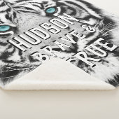 ジャングル子供部屋ベンガルタイガーブルーアイズパターン シェルパブランケット (3/4)