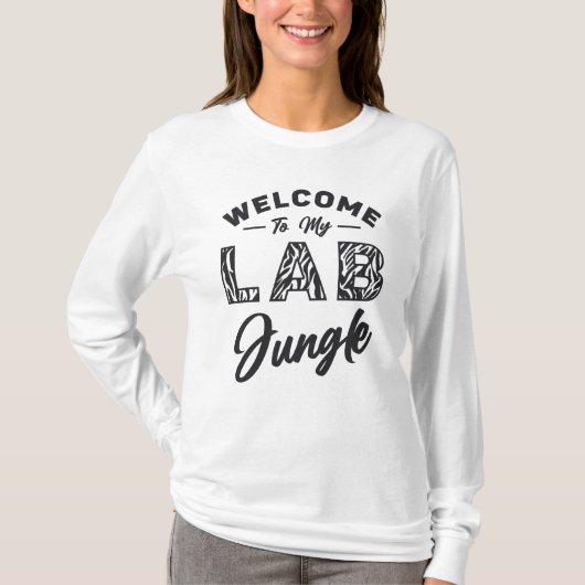 ジャングル実験室の技術者へようこそ Tシャツ (正面)