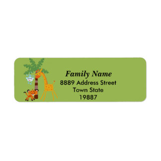 ジャングル差出人住所シール ラベル