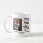 ジャングル引用文のラドヤード・キップリングの法律は繁栄します コーヒーマグカップ (左)