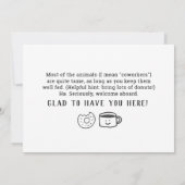 ジャングル従業員ウェルカムカードへようこそ カード (裏面)