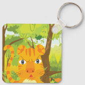 ジャングル怒に登場する可愛いタイガー漫画 キーホルダー (裏面)
