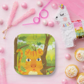 ジャングル怒に登場する可愛いタイガー漫画 ペーパープレート (パーティー)