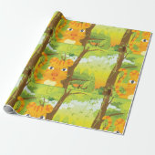 ジャングル怒に登場する可愛いタイガー漫画 ラッピングペーパー (アンロールド)