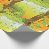 ジャングル怒に登場する可愛いタイガー漫画 ラッピングペーパー