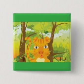 ジャングル怒に登場する可愛いタイガー漫画 缶バッジ (正面)