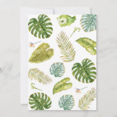 ジャングル恐竜の誕生日パーティーへの招待 招待状 (裏面)