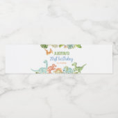 ジャングル恐竜の誕生日水筒ラベル ペットボトルラベル (シングルラベル)