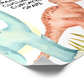 ジャングル恐竜ファースト誕生日マイルストーンサイン ポスター (角)