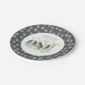 ジャングル恐竜ボーイ1st誕生日かわいい水色 ペーパープレート (アングル)