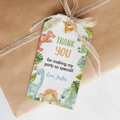 ジャングル恐竜誕生日ありがとうラベル ギフトタグ