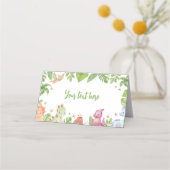 ジャングル恐竜誕生日フードテント プレイスカード (裏面)