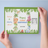 ジャングル恐竜1stバースデーチップバッグラッパー チラシ (手)