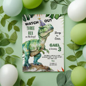 ジャングル恐竜3レックス誕生日 招待状