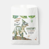 ジャングル恐竜Tレックス3rd誕生日パーティー フェイバーバッグ (正面)