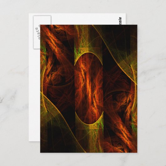ジャングル抽象芸術アートポストカード ポストカード (正面/裏面)