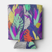 ジャングル振動:ヤシの葉パターン。 缶クーラー (裏面)