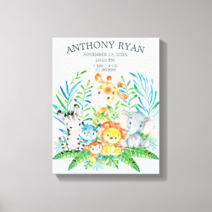 ジャングル新生児キープサケ誕生統計キャンバス キャンバスプリント