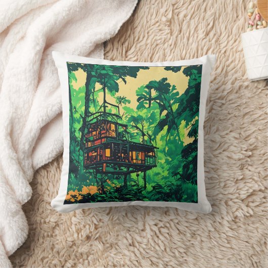 ジャングル枕 クッション (ブランケット)