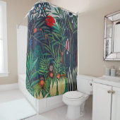 ジャングル林のサルの鸚鵡 シャワーカーテン (インサイチュ)
