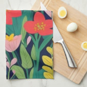 ジャングル模様 キッチンタオル (四つ折り)