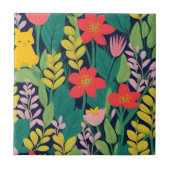 ジャングル模様 タイル (正面)