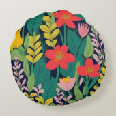 ジャングル模様 ラウンドクッション (裏面)